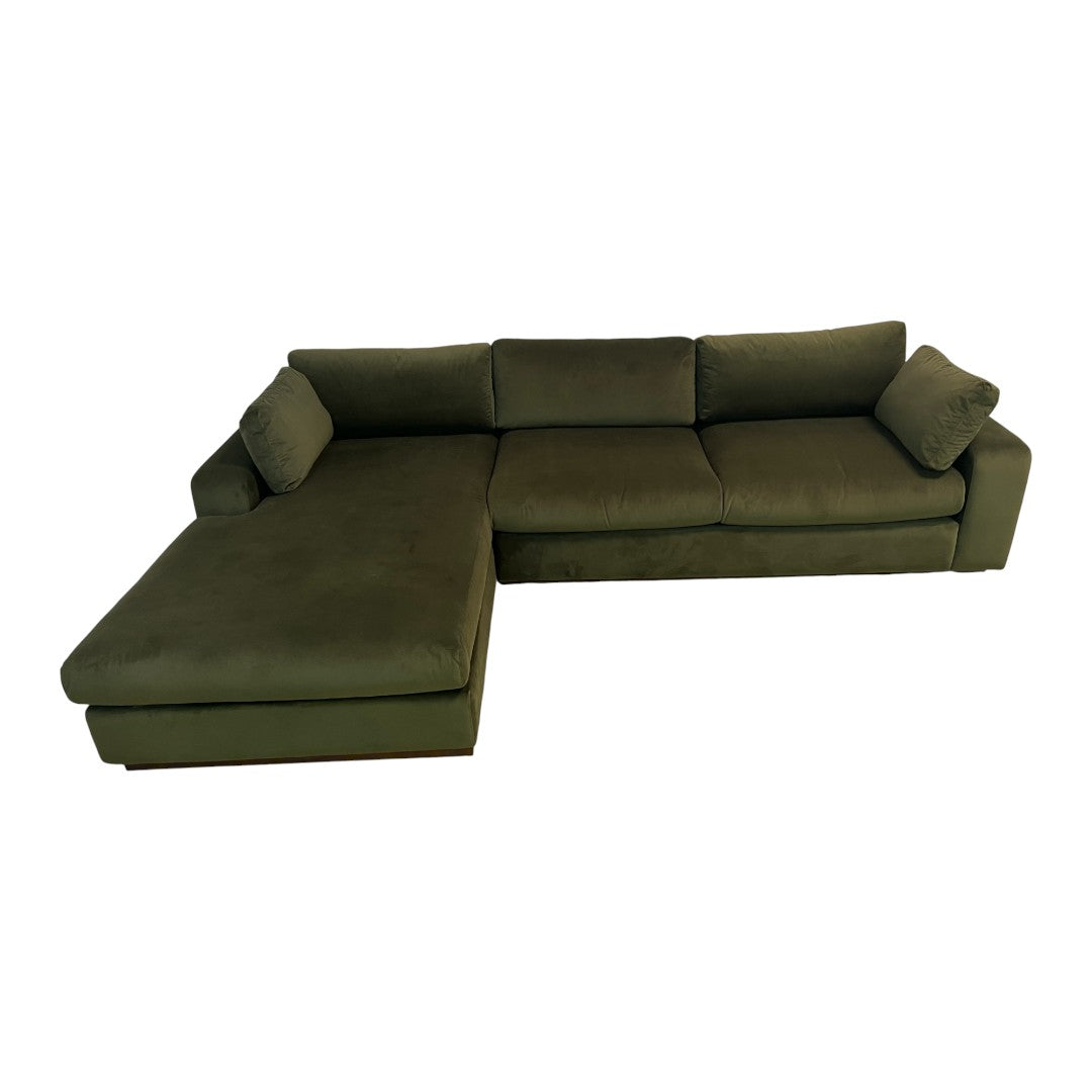 Poly & Bark Malaga Velvet Sectional Sofa