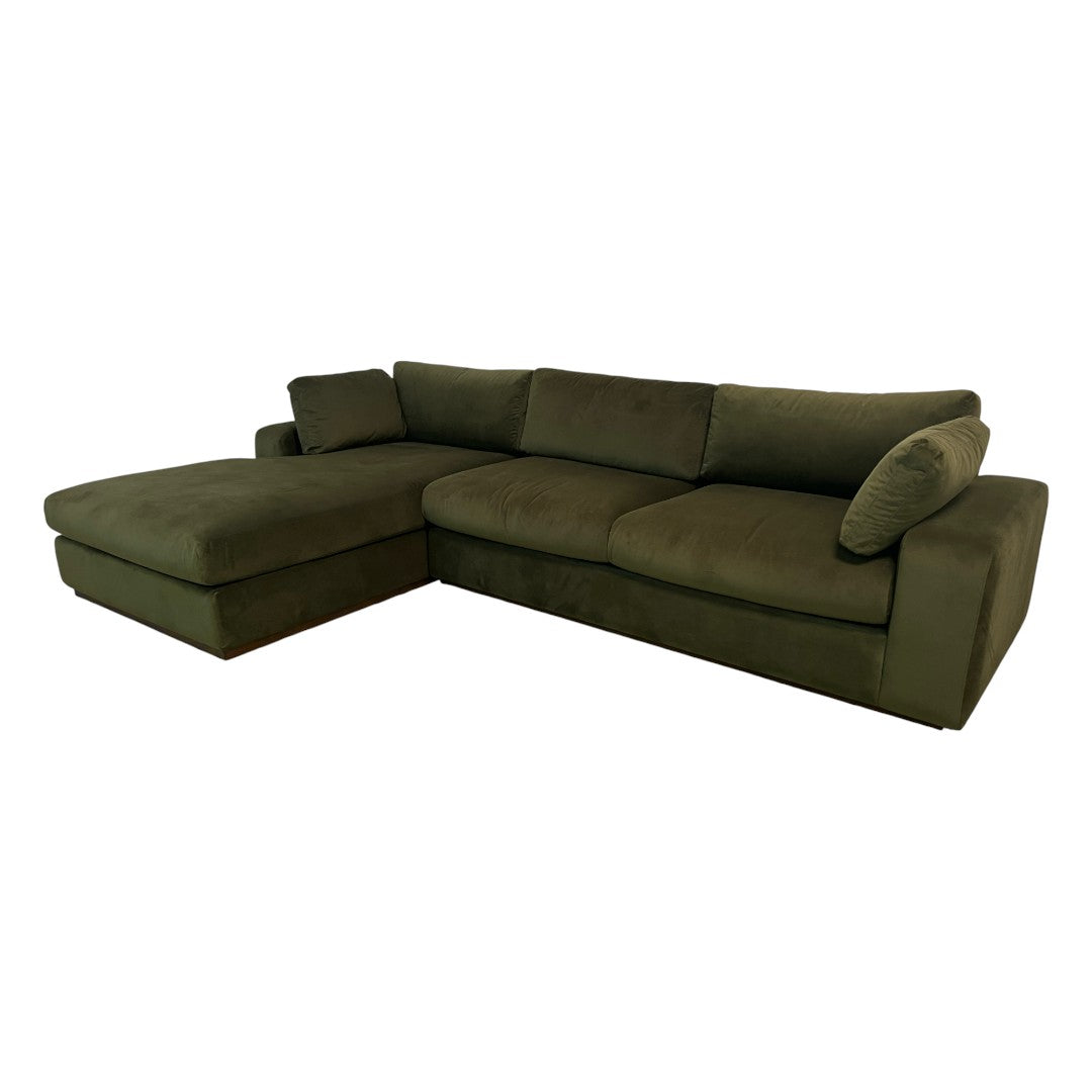 Poly & Bark Malaga Velvet Sectional Sofa