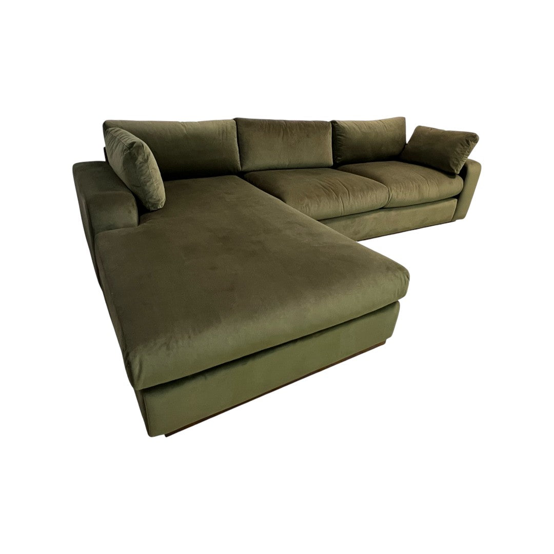 Poly & Bark Malaga Velvet Sectional Sofa