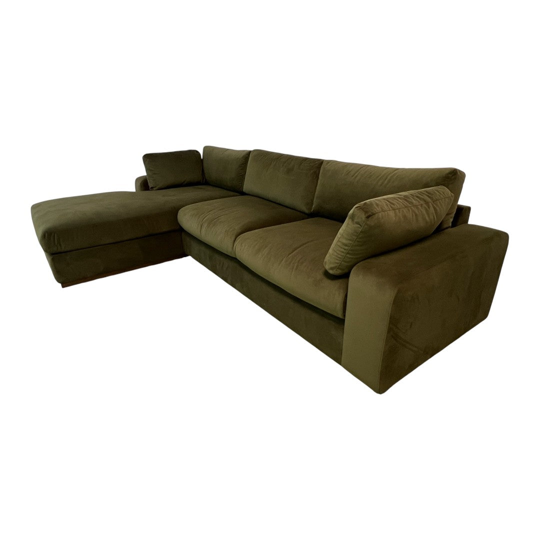 Poly & Bark Malaga Velvet Sectional Sofa