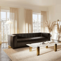 Poly and Bark Canale Leather Sofa - Onyx Black