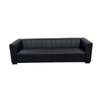 Poly and Bark Canale Leather Sofa - Onyx Black