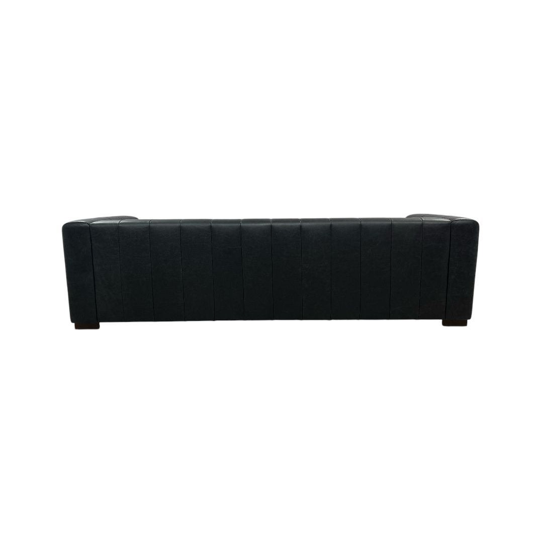 Poly and Bark Canale Leather Sofa - Onyx Black
