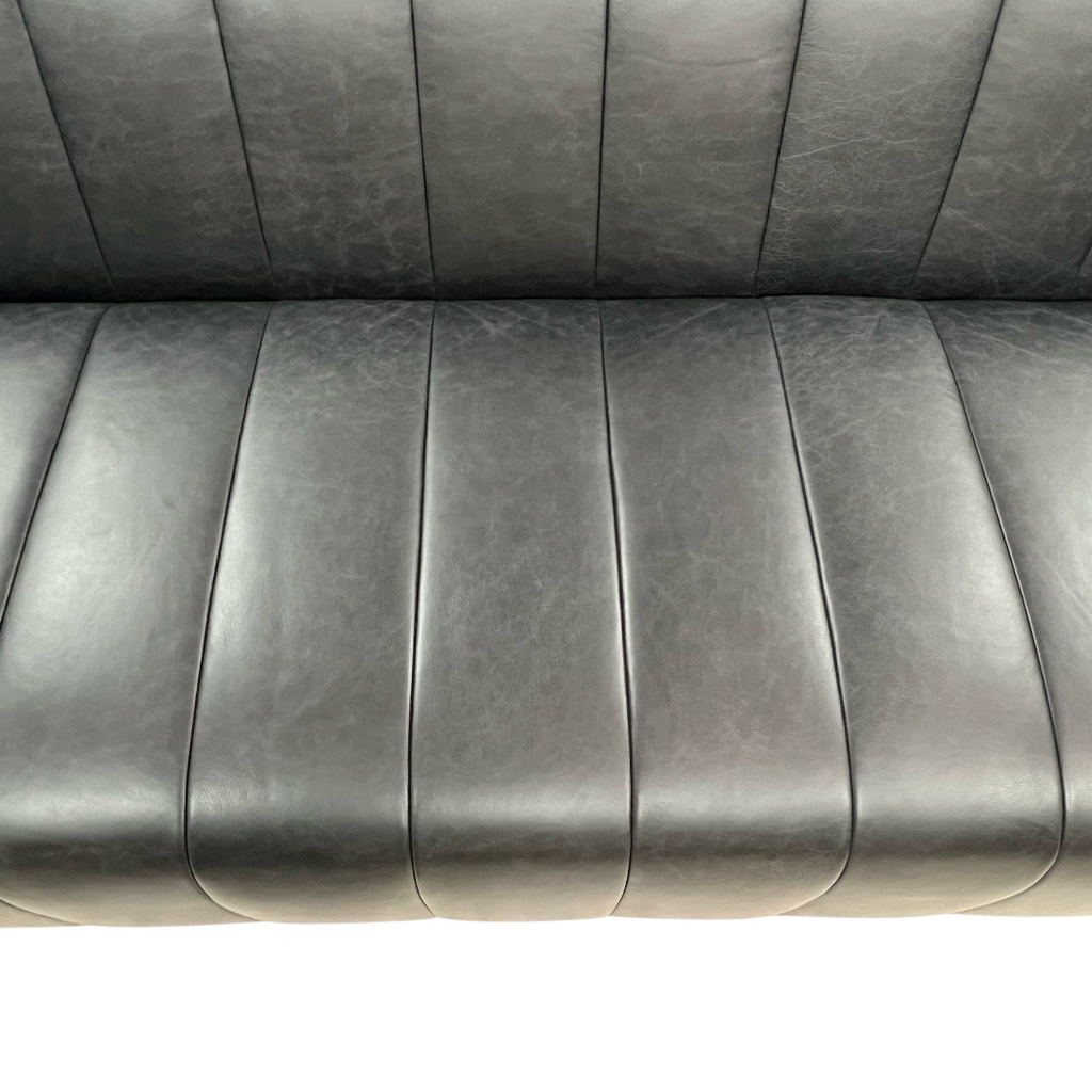 Poly and Bark Canale Leather Sofa - Onyx Black