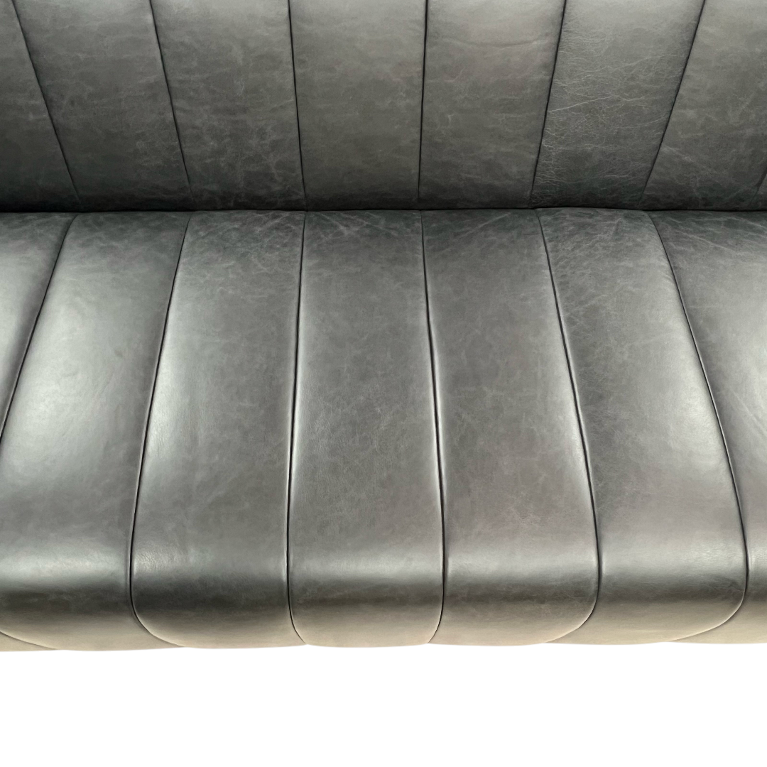 Poly and Bark Canale Leather Sofa - Onyx Black