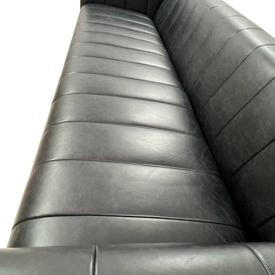 Poly and Bark Canale Leather Sofa - Onyx Black