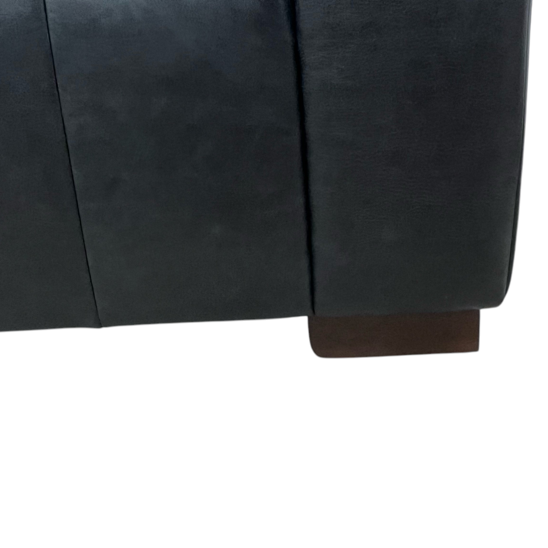 Poly and Bark Canale Leather Sofa - Onyx Black