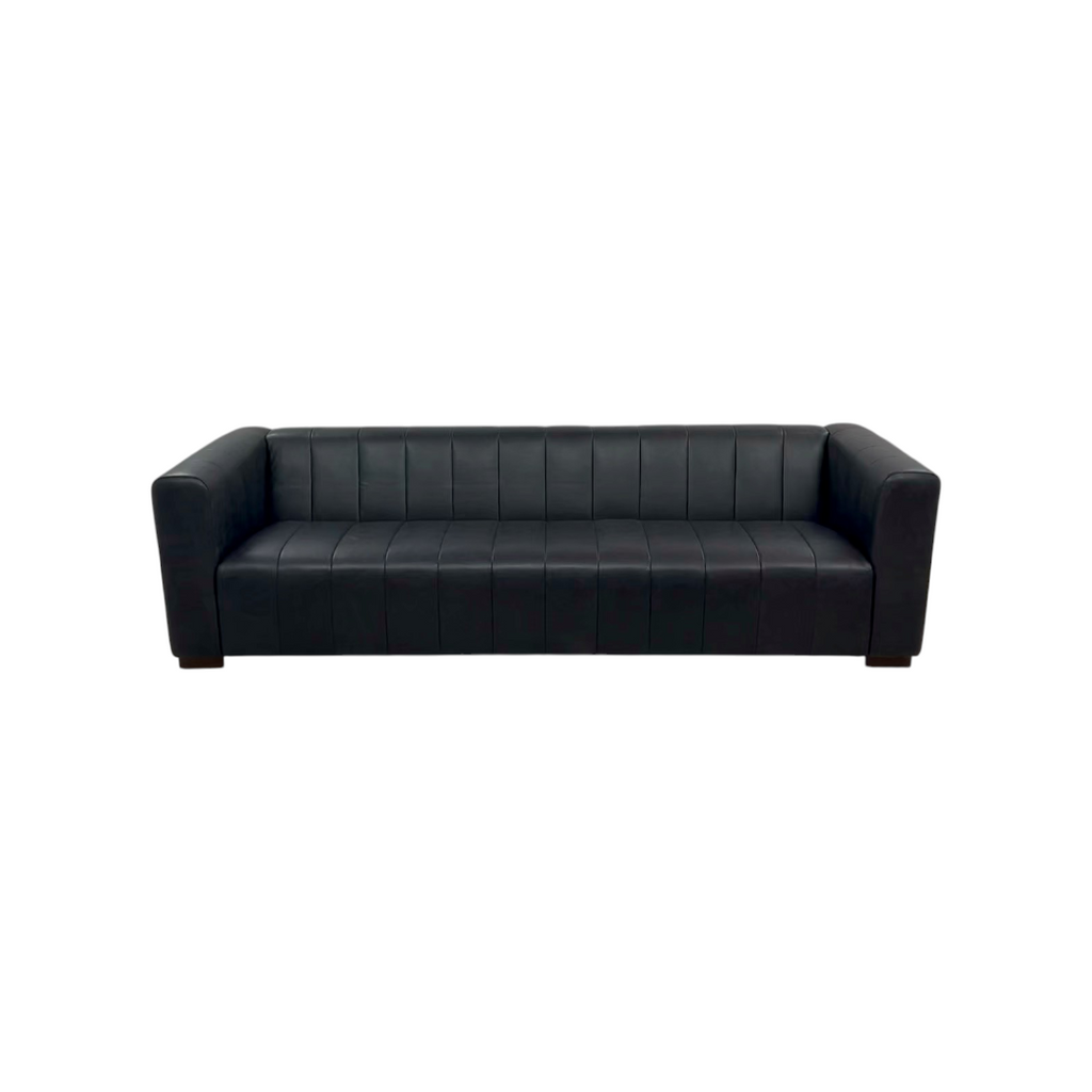 Poly and Bark Canale Leather Sofa - Onyx Black