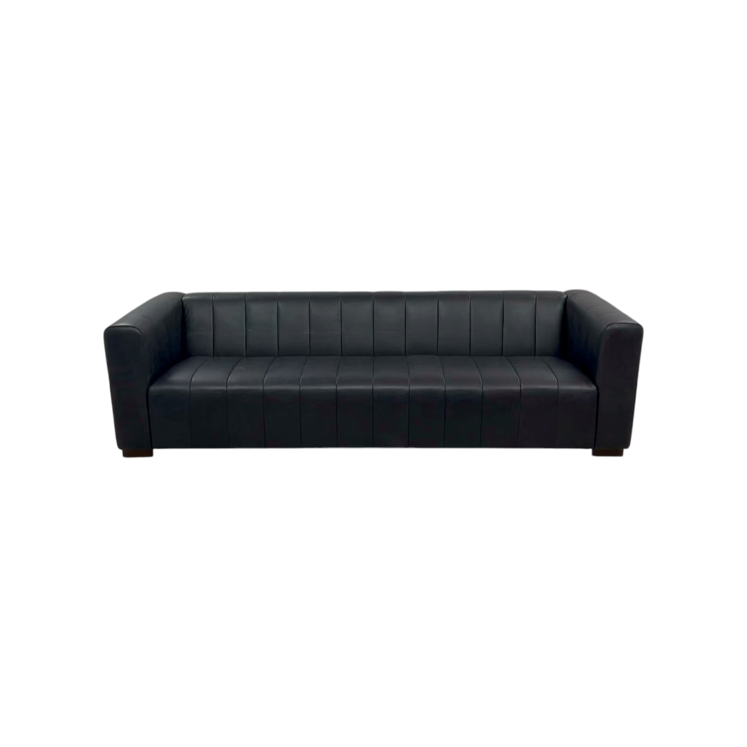 Poly and Bark Canale Leather Sofa - Onyx Black