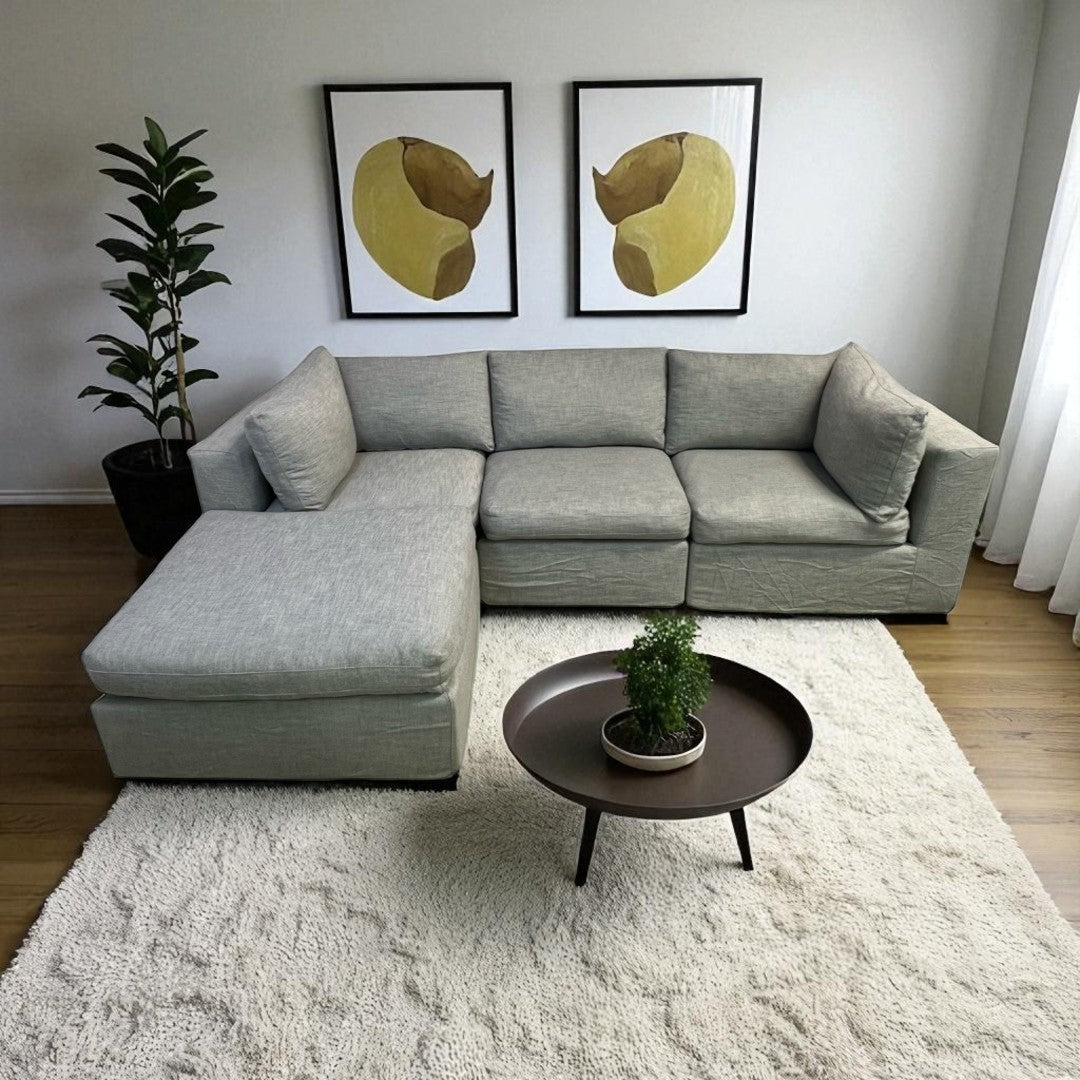Pottery Barn Air Modular Sectional Sofa with Ottoman