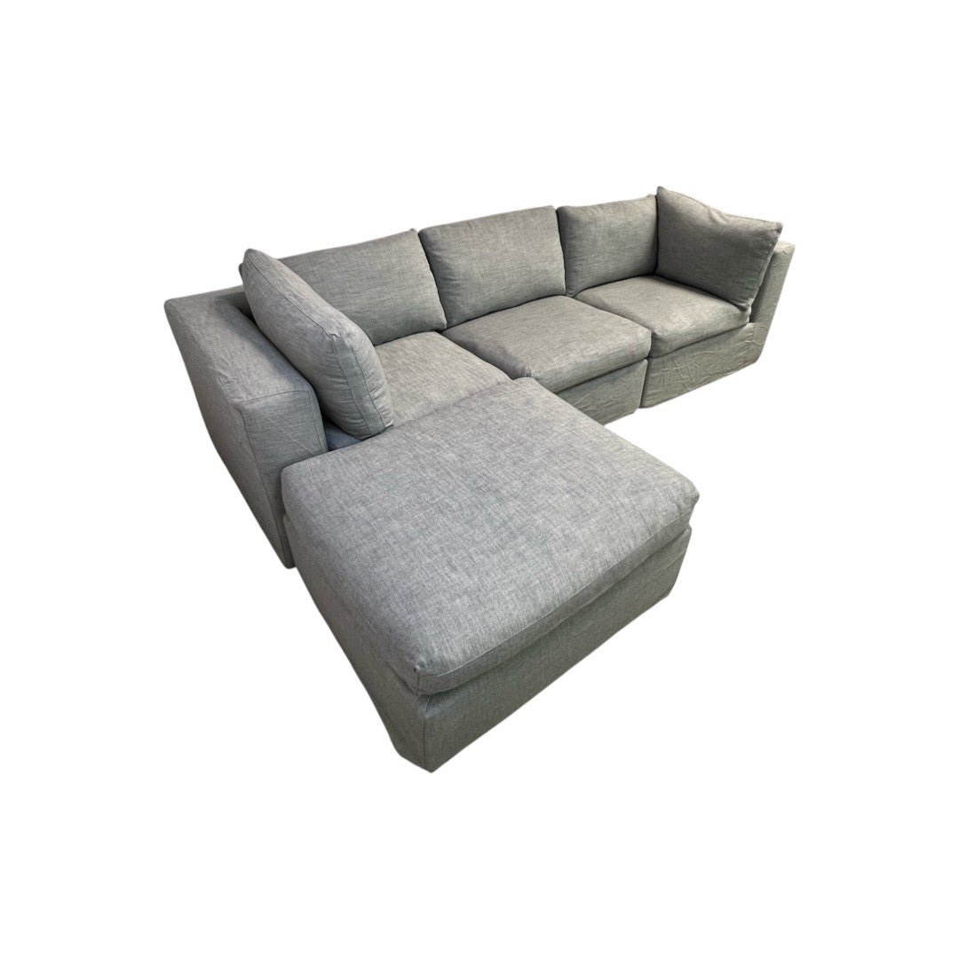 Pottery Barn Air Modular Sectional Sofa with Ottoman