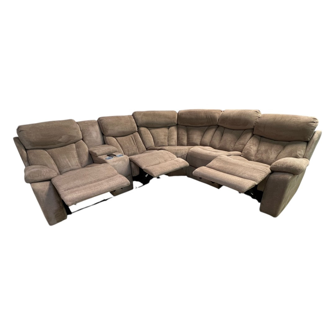 Raymour and Flanigan Sectional Couch with Recliners