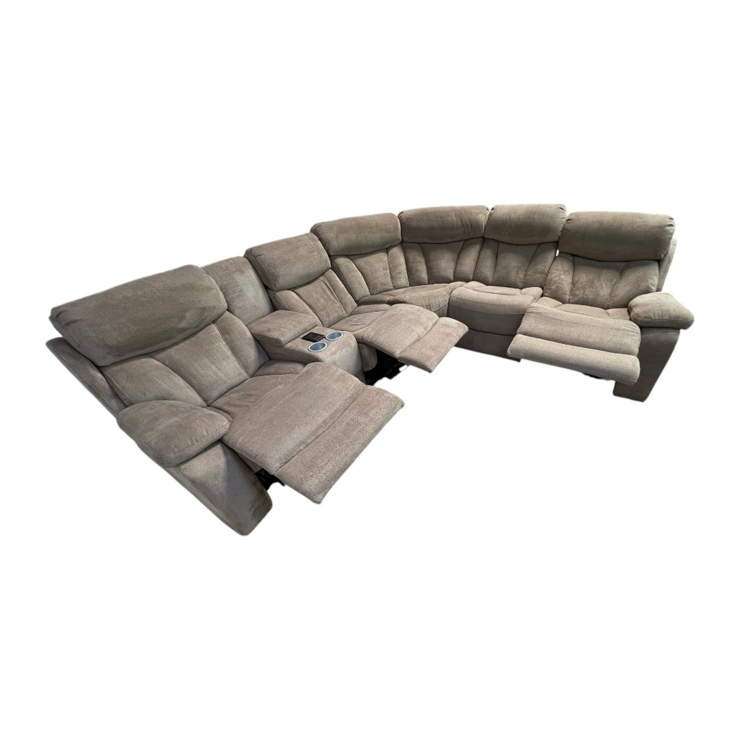 Raymour and Flanigan Sectional Couch with Recliners