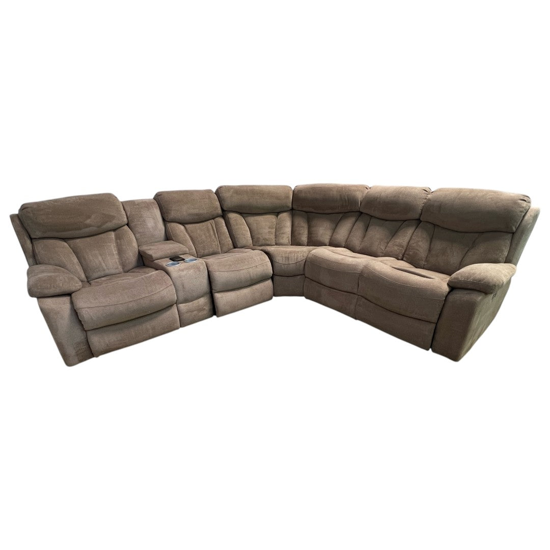 Raymour and Flanigan Sectional Couch with Recliners