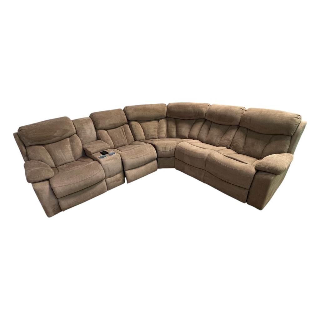 Raymour and Flanigan Sectional Couch with Recliners
