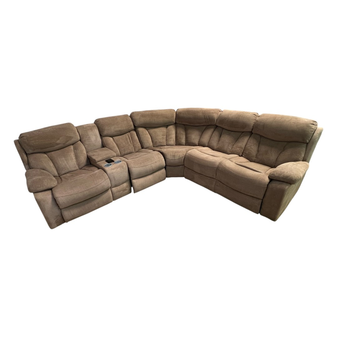 Raymour and Flanigan Sectional Couch with Recliners