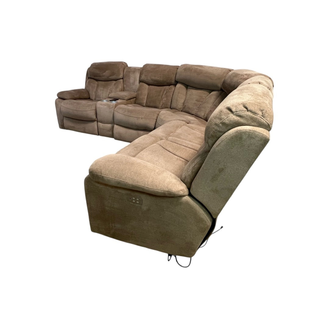 Raymour and Flanigan Sectional Couch with Recliners