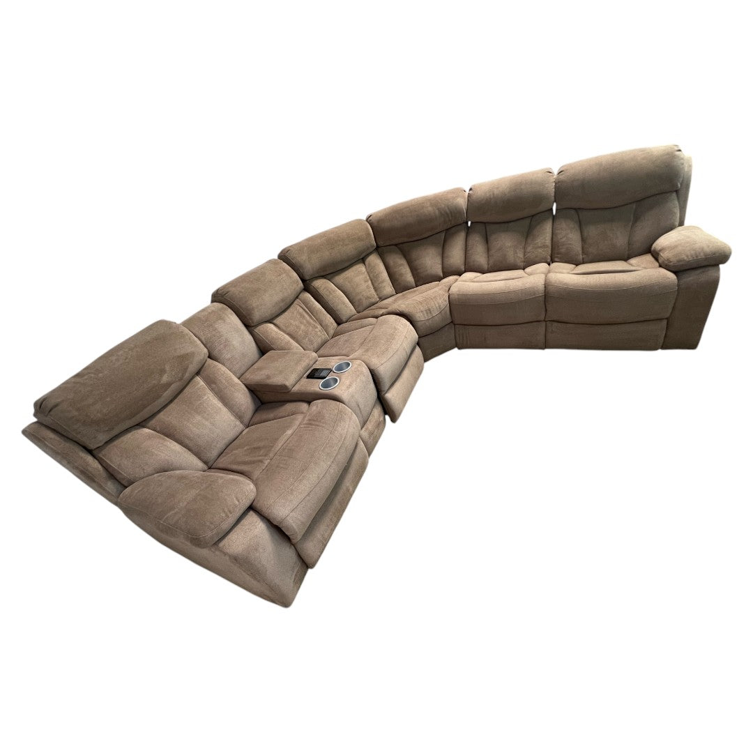 Raymour and Flanigan Sectional Couch with Recliners