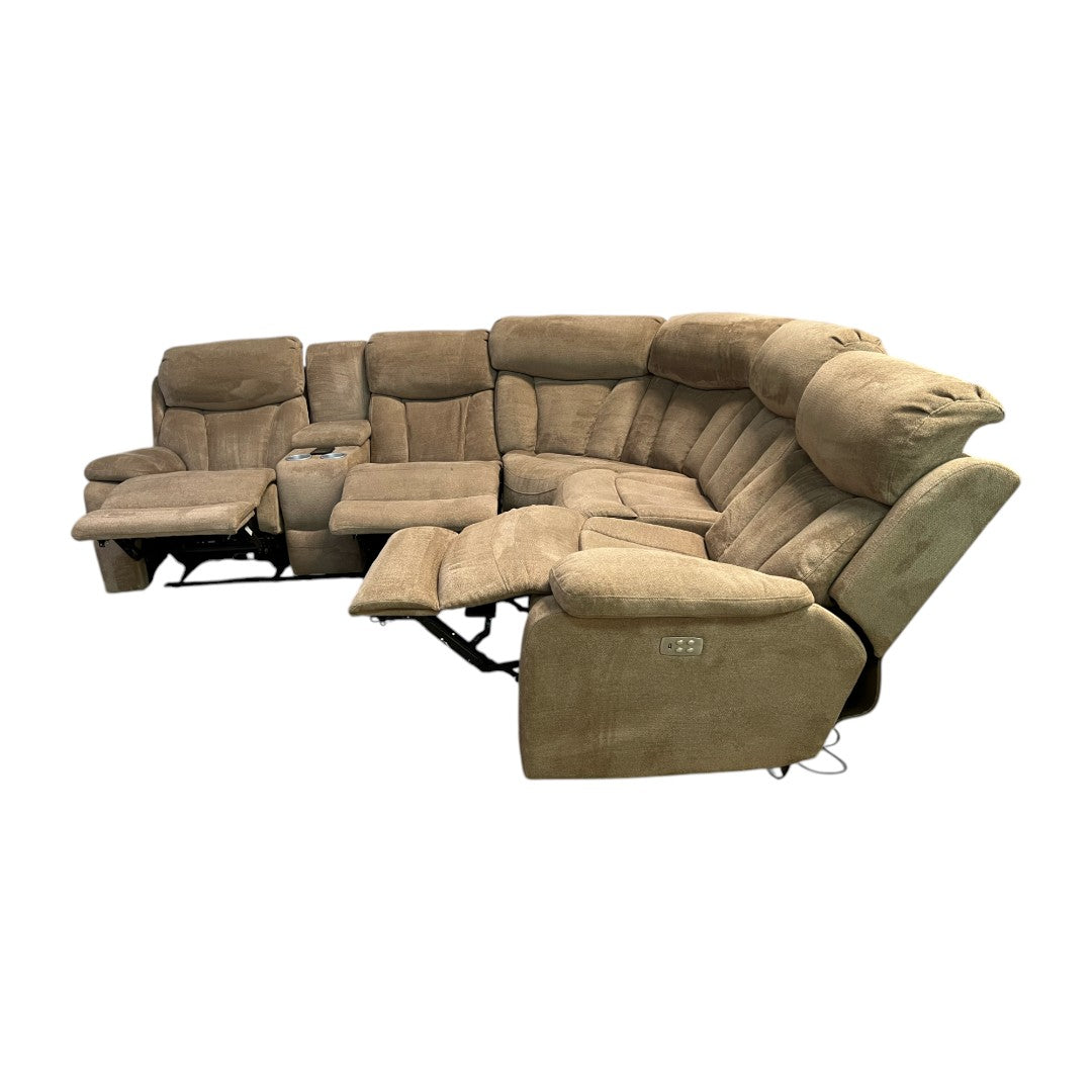 Raymour and Flanigan Sectional Couch with Recliners