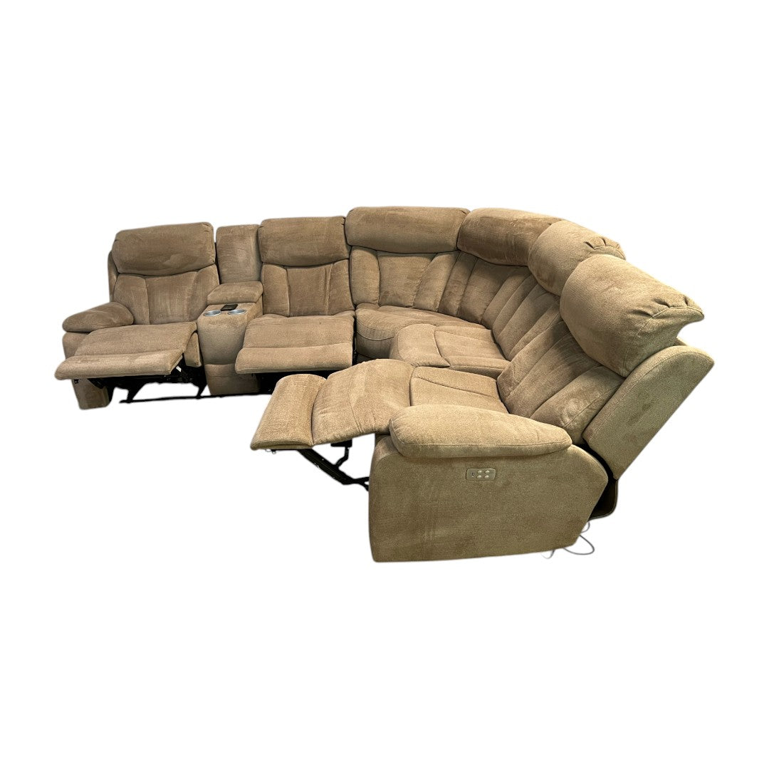 Raymour and Flanigan Sectional Couch with Recliners