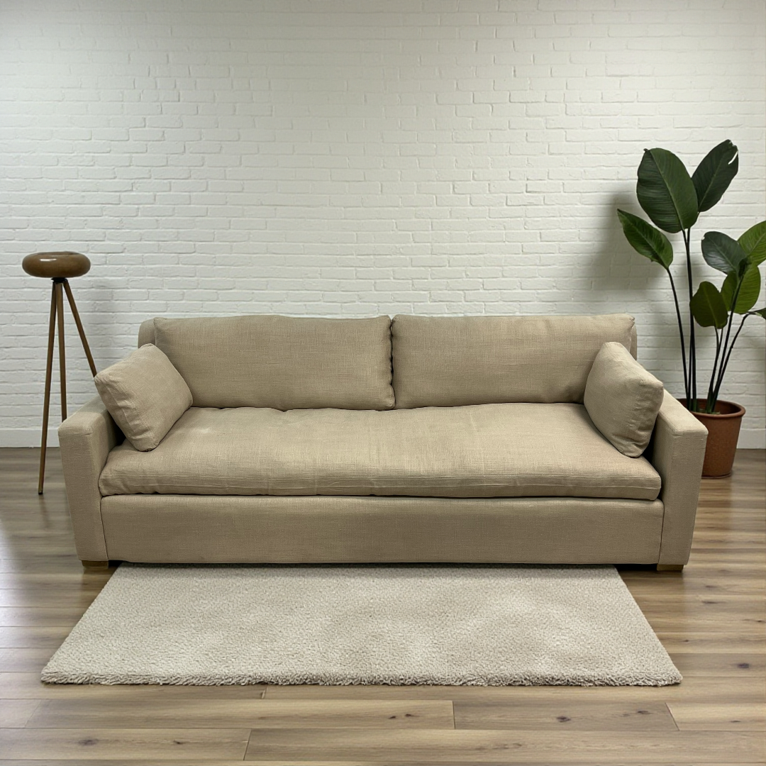 Restoration Hardware Belgian Track Arm Bench