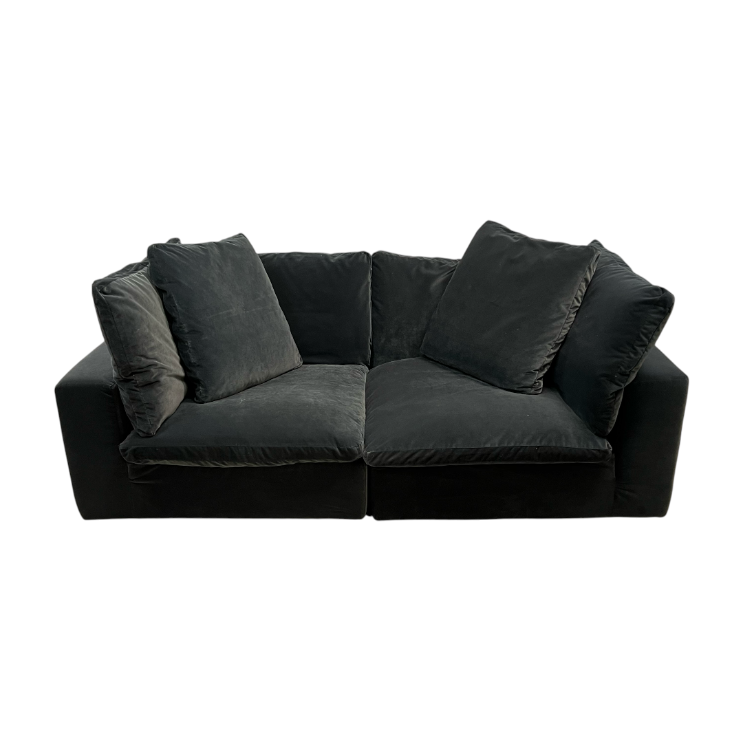 Restoration Hardware Cloud Couch in Performance Velvet