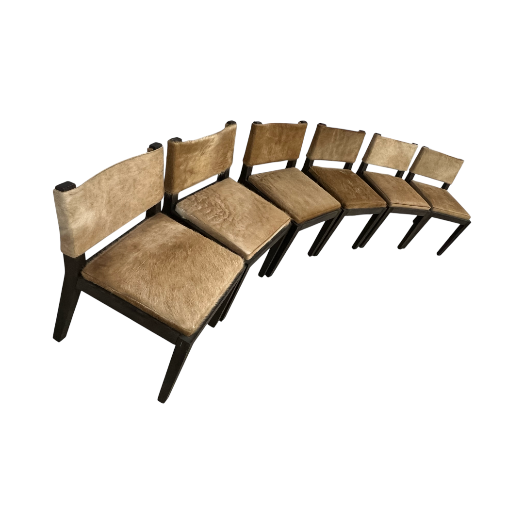 Restoration Hardware Saddle Fabric Dining Side Chair Set of 6
