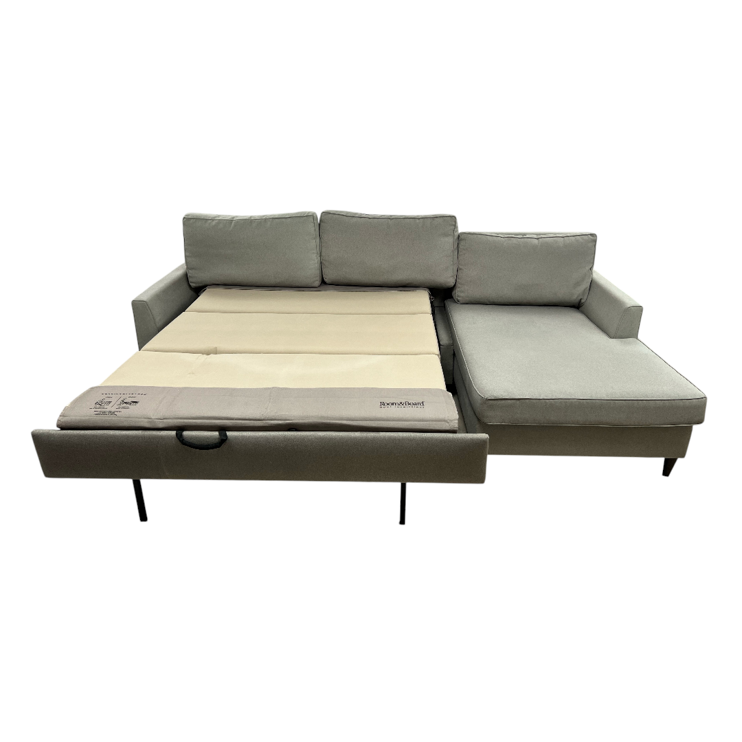 Room and Board Berin Queen Sleeper Sectional Couch with Chaise