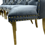 Rosdorf Park Upholstered Dining Chairs, Tufted Back Design With Stainless Steel Leg (Set of 6)