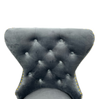 Rosdorf Park Upholstered Dining Chairs, Tufted Back Design With Stainless Steel Leg (Set of 6)