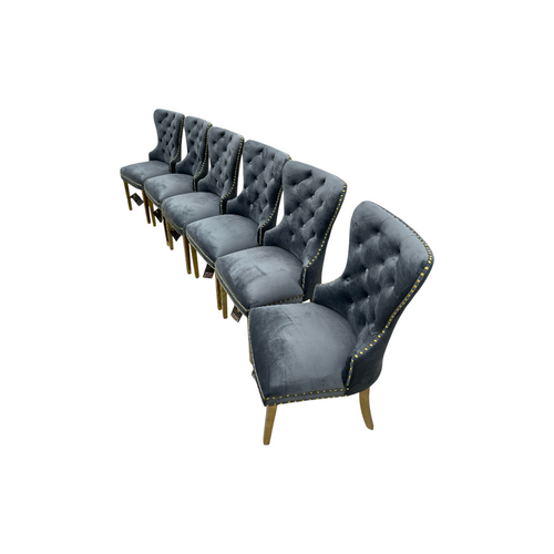 Rosdorf Park Upholstered Dining Table and Chairs Set, Tufted Back Design With Stainless Steel Leg (Set of 6), image 13