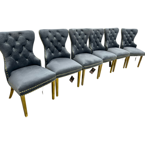 Rosdorf Park Upholstered Dining Table and Chairs Set, Tufted Back Design With Stainless Steel Leg (Set of 6), image 14