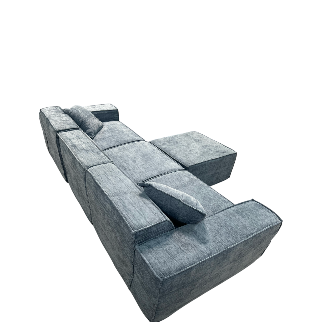 Rove Lab M1 Sofa Sectional and Ottoman - Hydrogen Blue