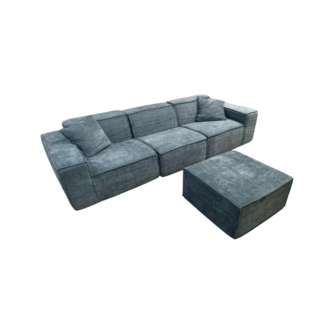 Rove Lab M1 Sofa Sectional and Ottoman - Hydrogen Blue