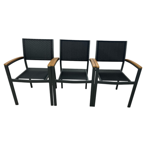 Safavieh Kaelan Stackable Chair - Black/Brown (Set of 6), image 10