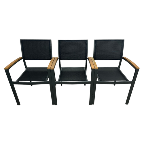 Safavieh Kaelan Stackable Chair - Black/Brown (Set of 6), image 13