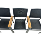 Safavieh Kaelan Stackable Chair - Black/Brown (Set of 6)