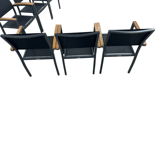Safavieh Kaelan Stackable Chair - Black/Brown (Set of 6), image 17