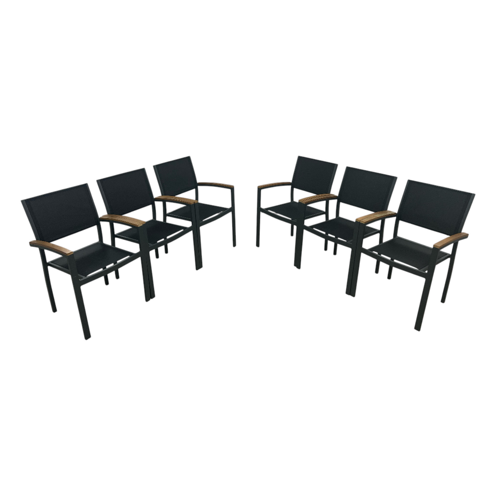 Safavieh Kaelan Stackable Chair Set of 6, 22" × 22" × 33.5" — image 2 of 4