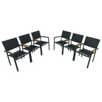 Safavieh Kaelan Stackable Chair Set of 6, 22" × 22" × 33.5" — image 3 of 4