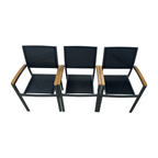 Safavieh Kaelan Stackable Chair - Black/Brown (Set of 6)