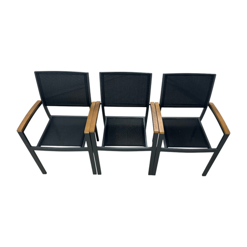 Safavieh Kaelan Stackable Chair - Black/Brown (Set of 6), image 9