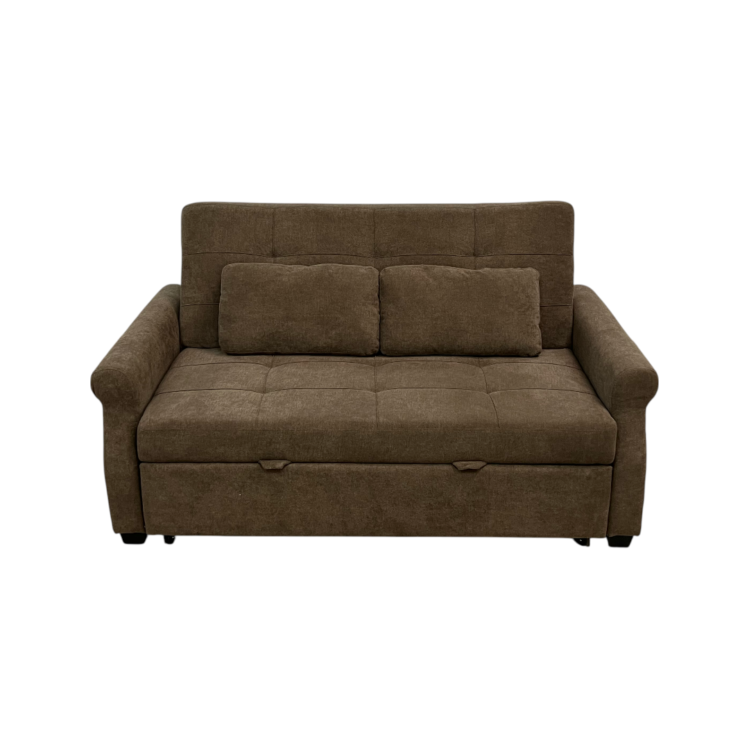 Serta Sabrina Queen Rolled Arm Tufted Back Convertible Sleeper Sofa with Cushions