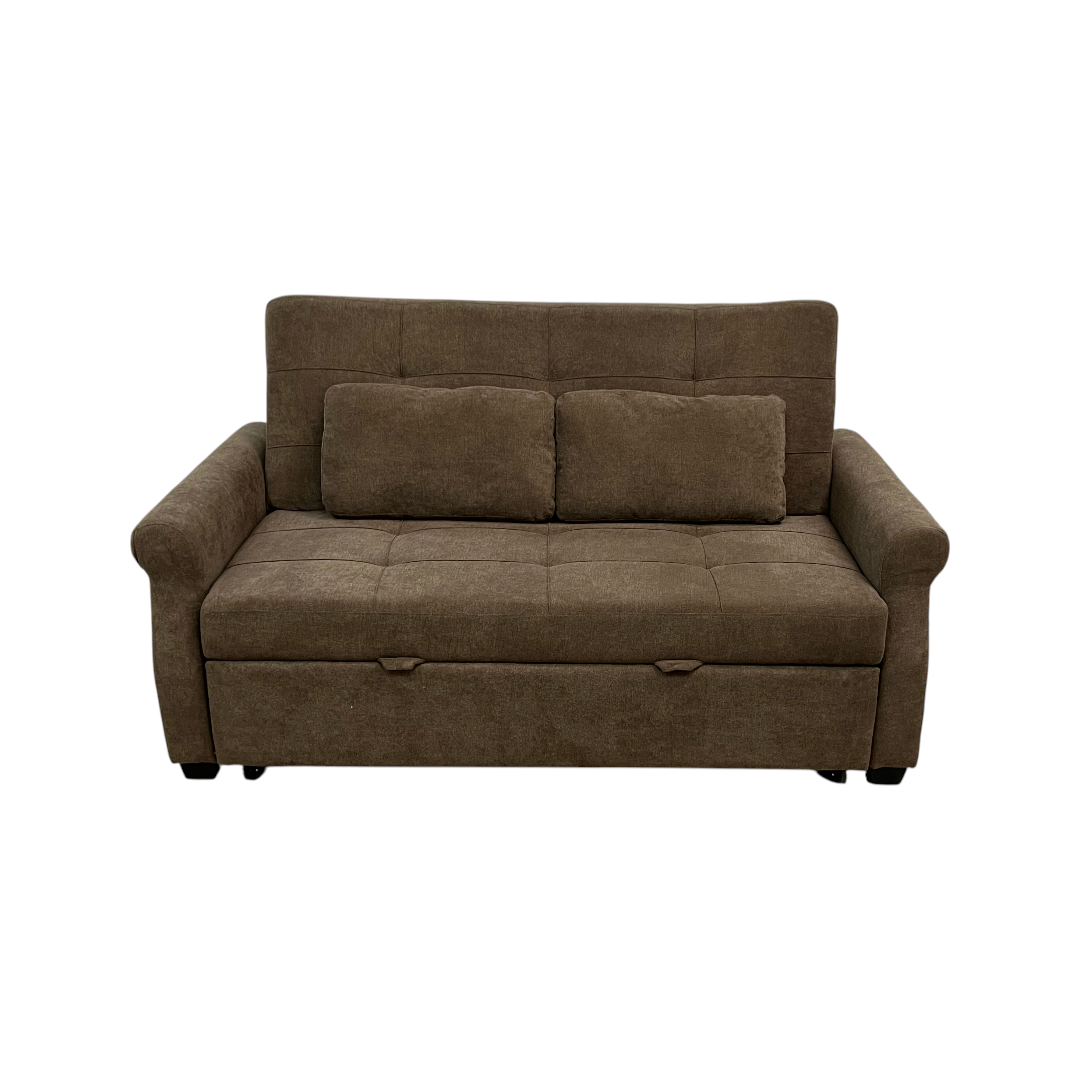 Serta Sabrina Queen Rolled Arm Tufted Back Convertible Sleeper Sofa with Cushions