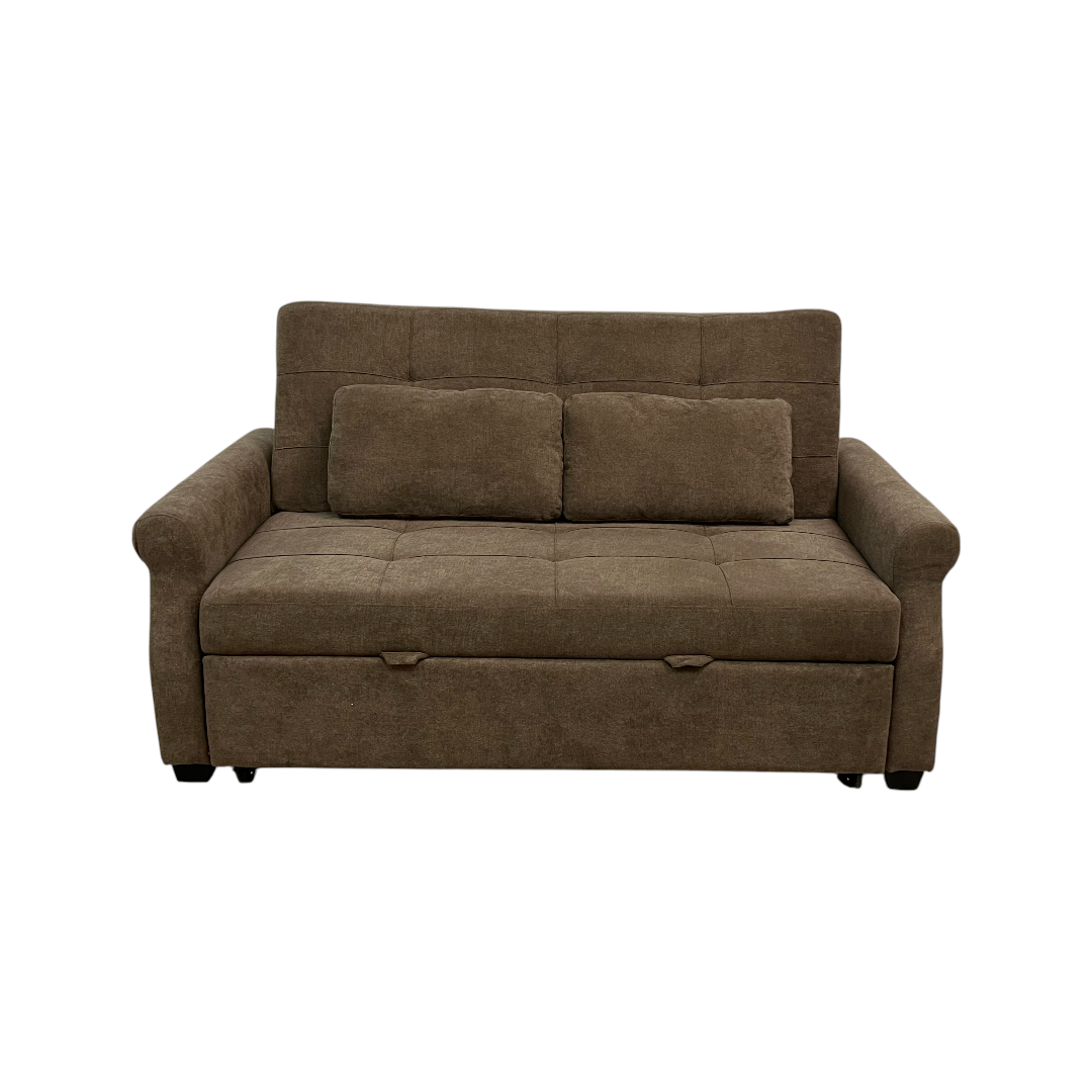 Serta Sabrina Queen Rolled Arm Tufted Back Convertible Sleeper Sofa with Cushions