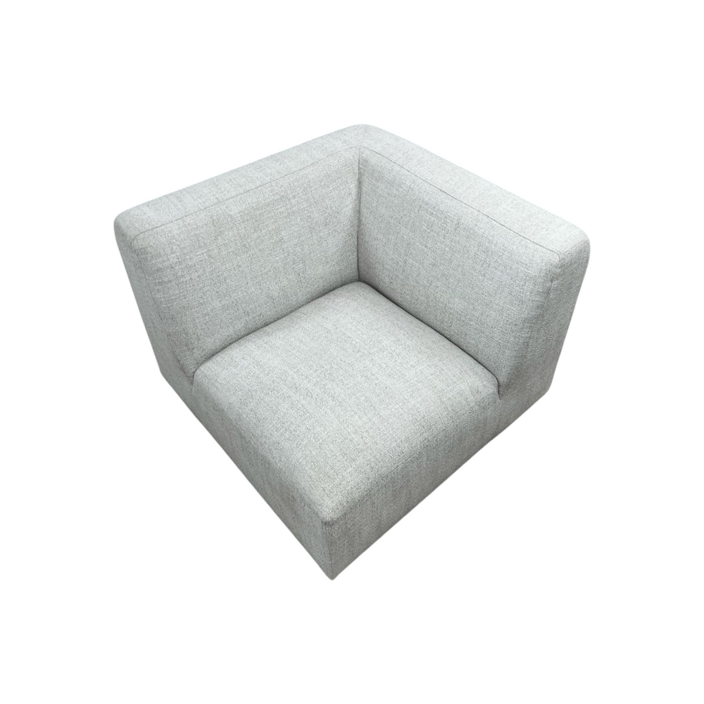 Simpli Home Rex Corner Sofa Module, Handcrafted Modern-Style Corner Accent Chair for Living Room