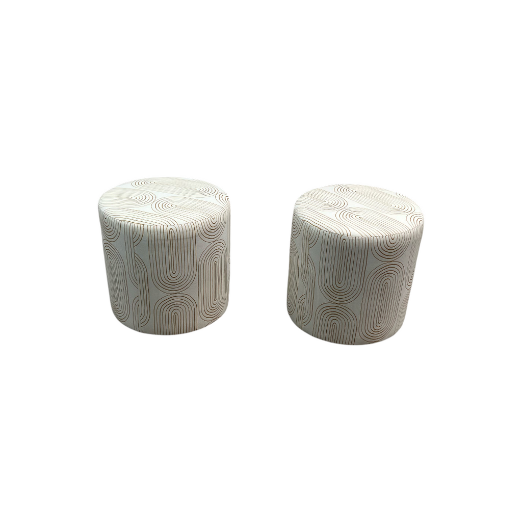 Skyline Furniture Round Thalia Ottoman Set of 2, 18" × 18" × 18" — image 2 of 4