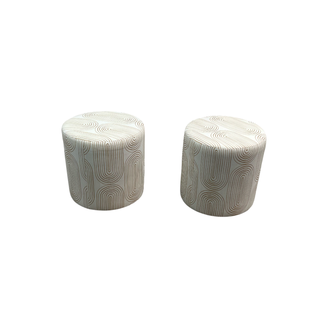 Skyline Furniture Round Thalia Ottoman Set of 2
