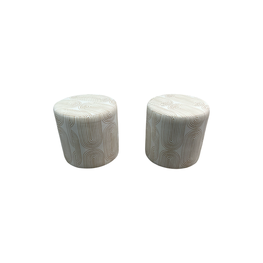 Skyline Furniture Round Thalia Ottoman Set of 2