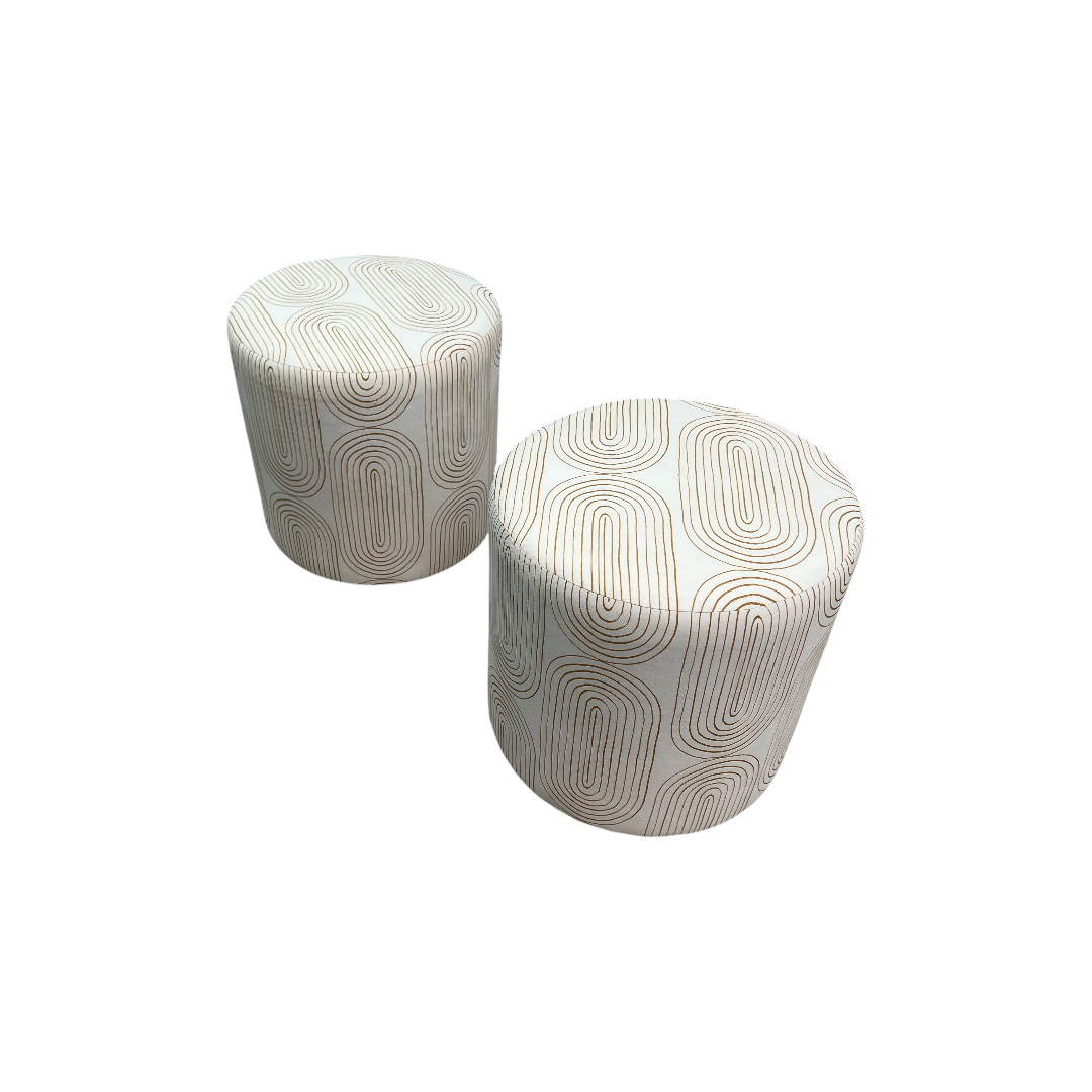 Skyline Furniture Round Thalia Ottoman Set of 2